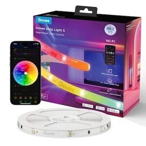 Smart Strip Lights Govee 24.6-ft RGBIC LED Strip Light Wi-Fi Smart Music Sync